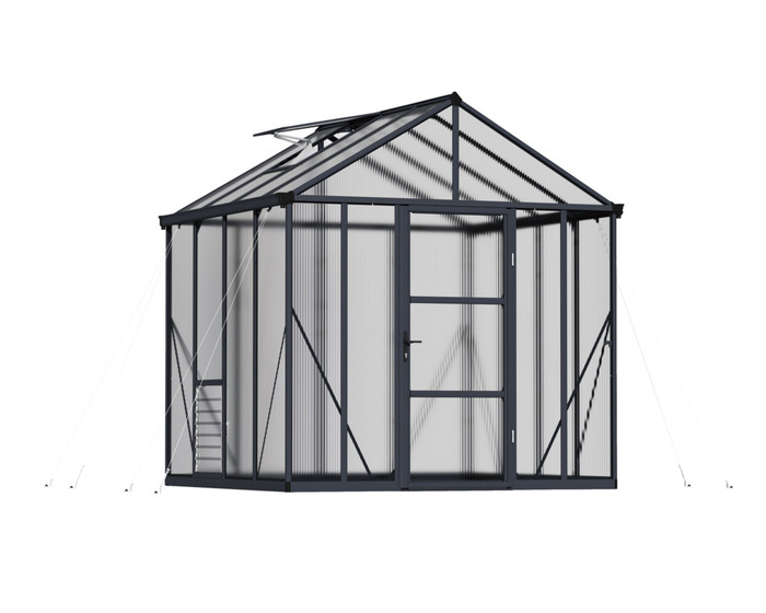 Växthus Glory Premium 6,2 m² Mörkgrå Canopia by Palram